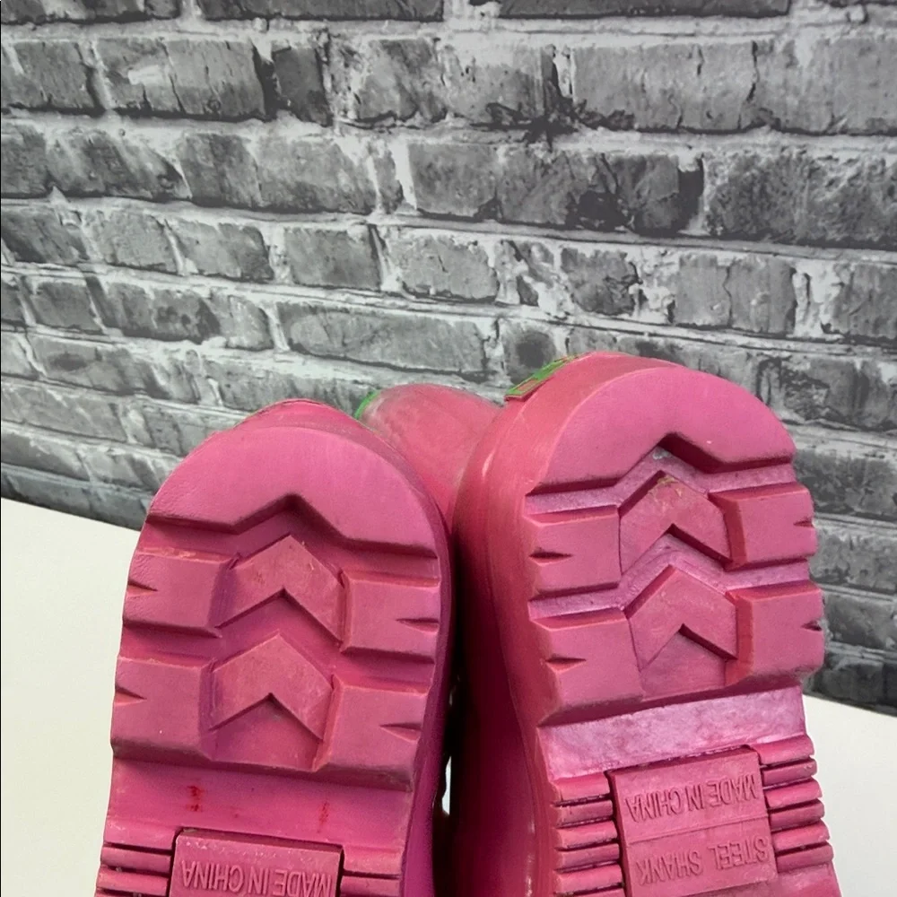 Pink Ralph Lauren Rain Boots with Green‎ Logo